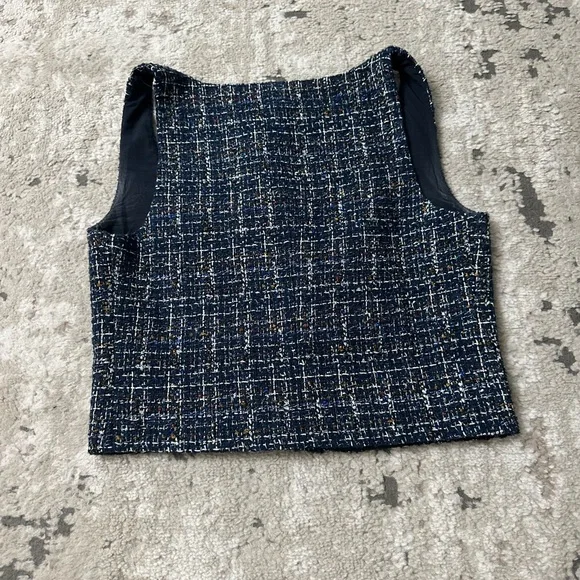AQUA x Venus Williams Tweed Sleeveless Top Size Medium - Picture 3 of 4